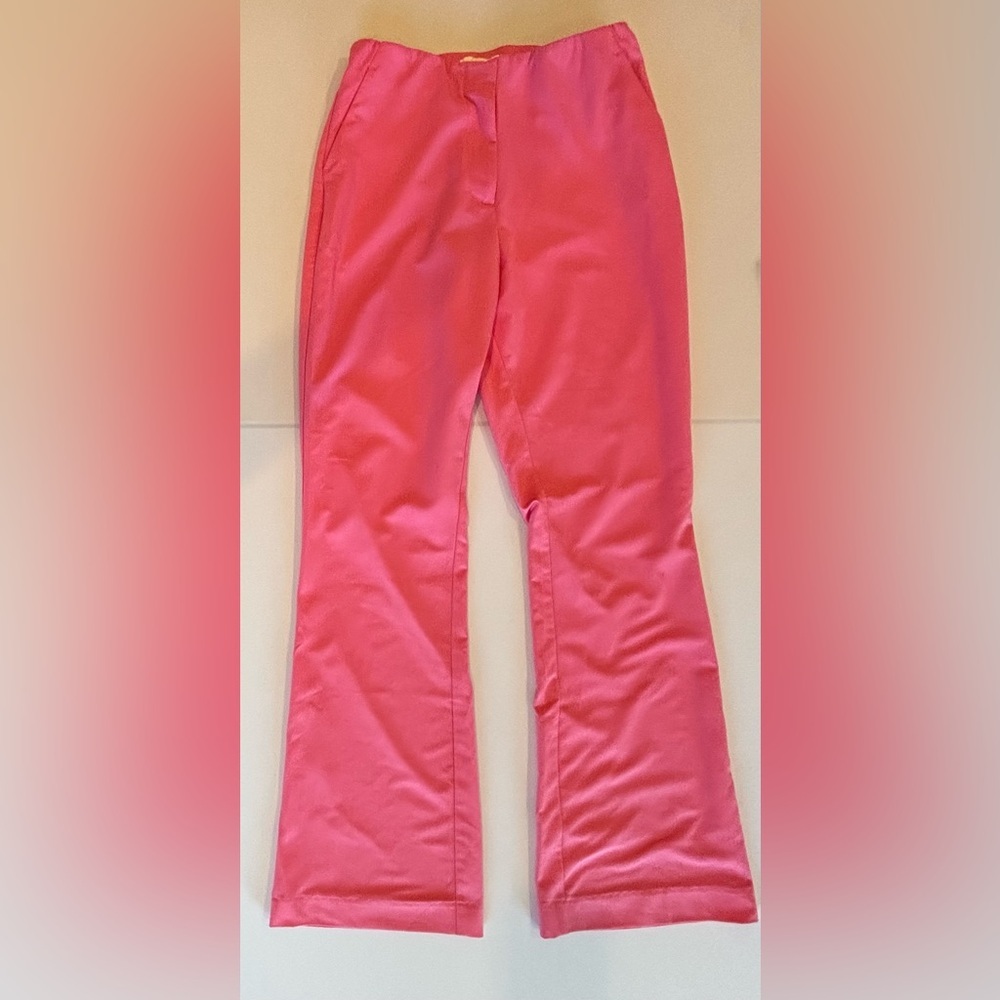 H&M Women’s Bright Barbie Pink Slacks Wide Leg Work Pants Like New‎ Size US 8 - Picture 3 of 12